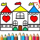 Doll House Coloring Book