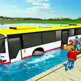 Floating Water Bus Racing Game 3D