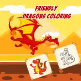 Friendly Dragons Coloring